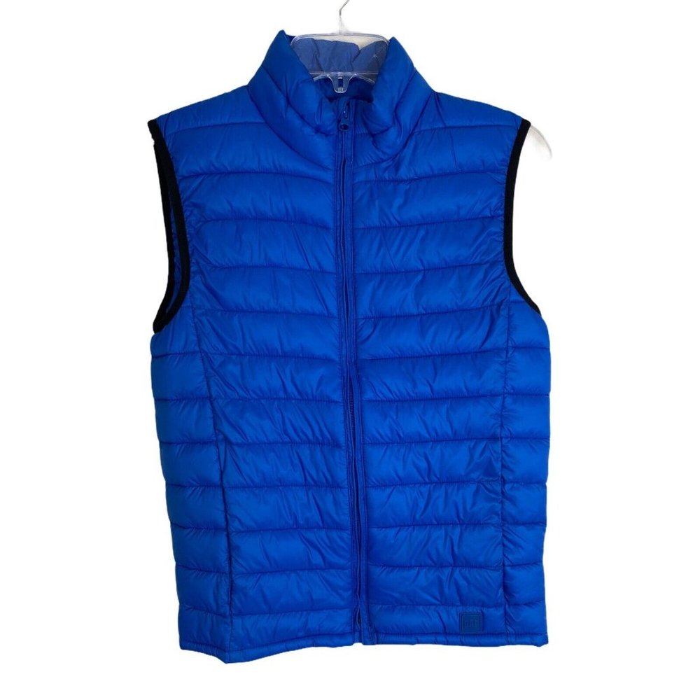Gap Kids Size XL Puffer Vest Blue Girls Vest Soft Pockets Full Zipper Jacket